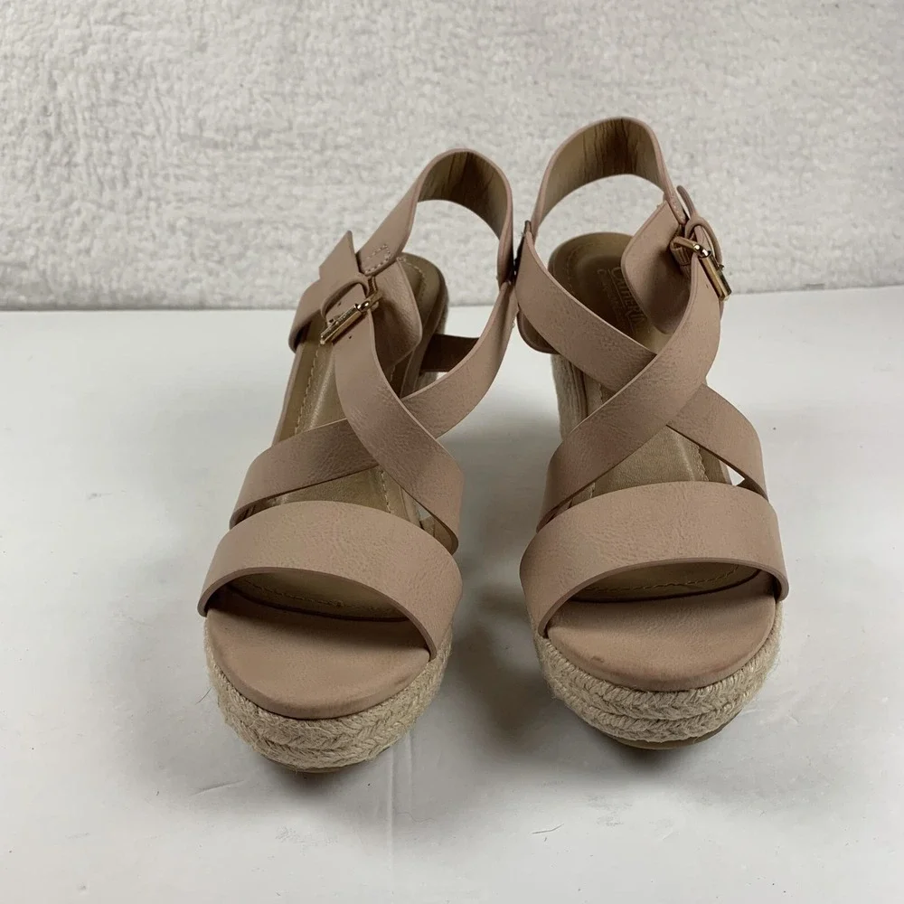 Catherine Malandrino Estaria Espadrille Sandal Women's Size 8 Nude Vegan S0360‎